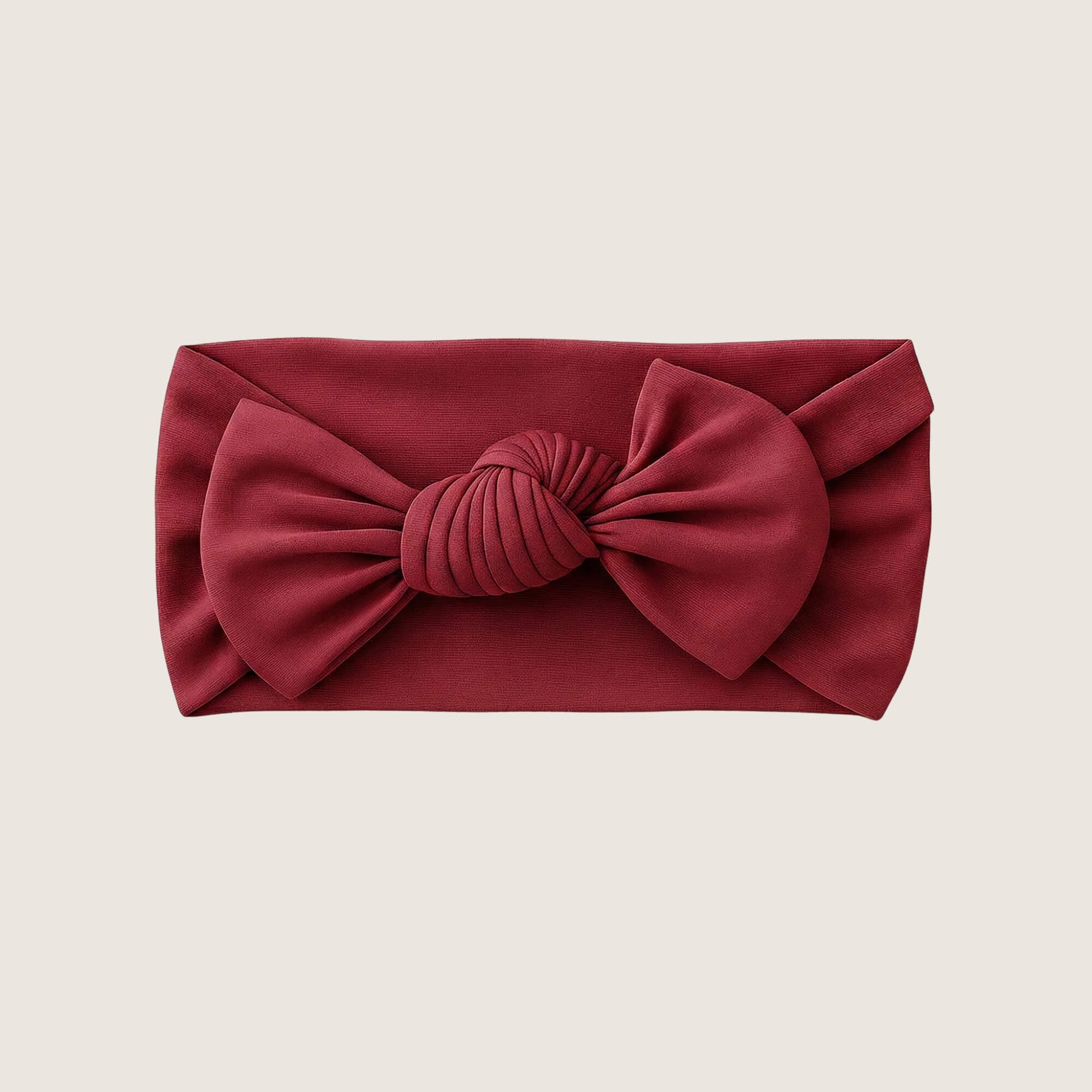 Maroon bamboo headband bow