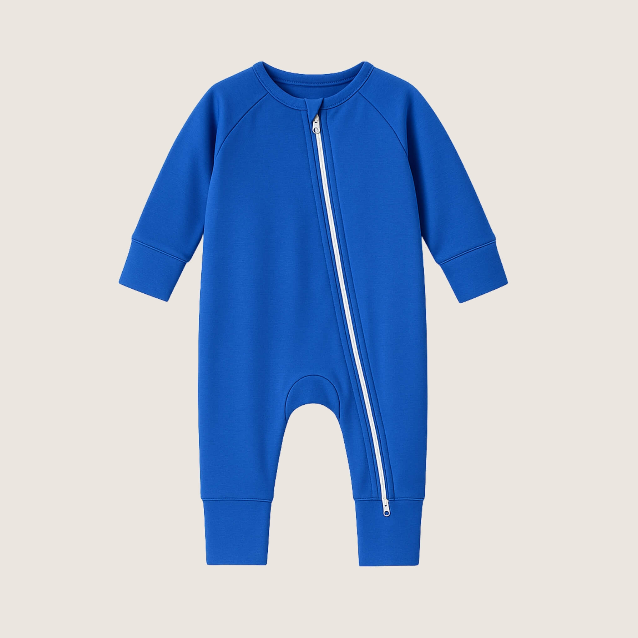 Deep blue bamboo baby grow product photo