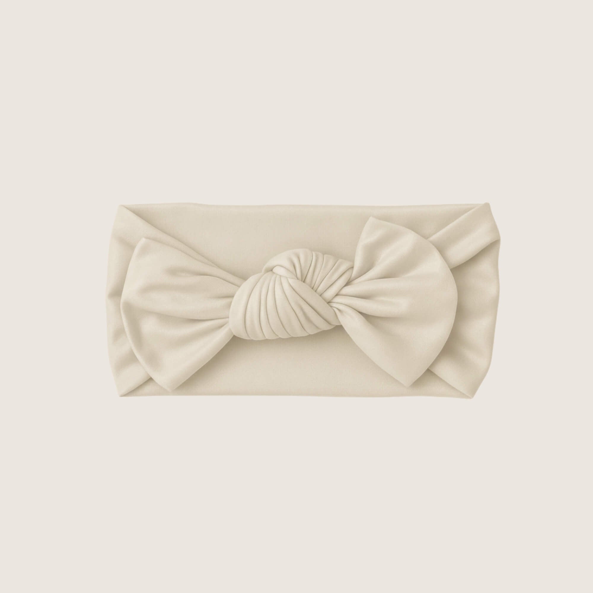 Light brown newborn bamboo baby bow