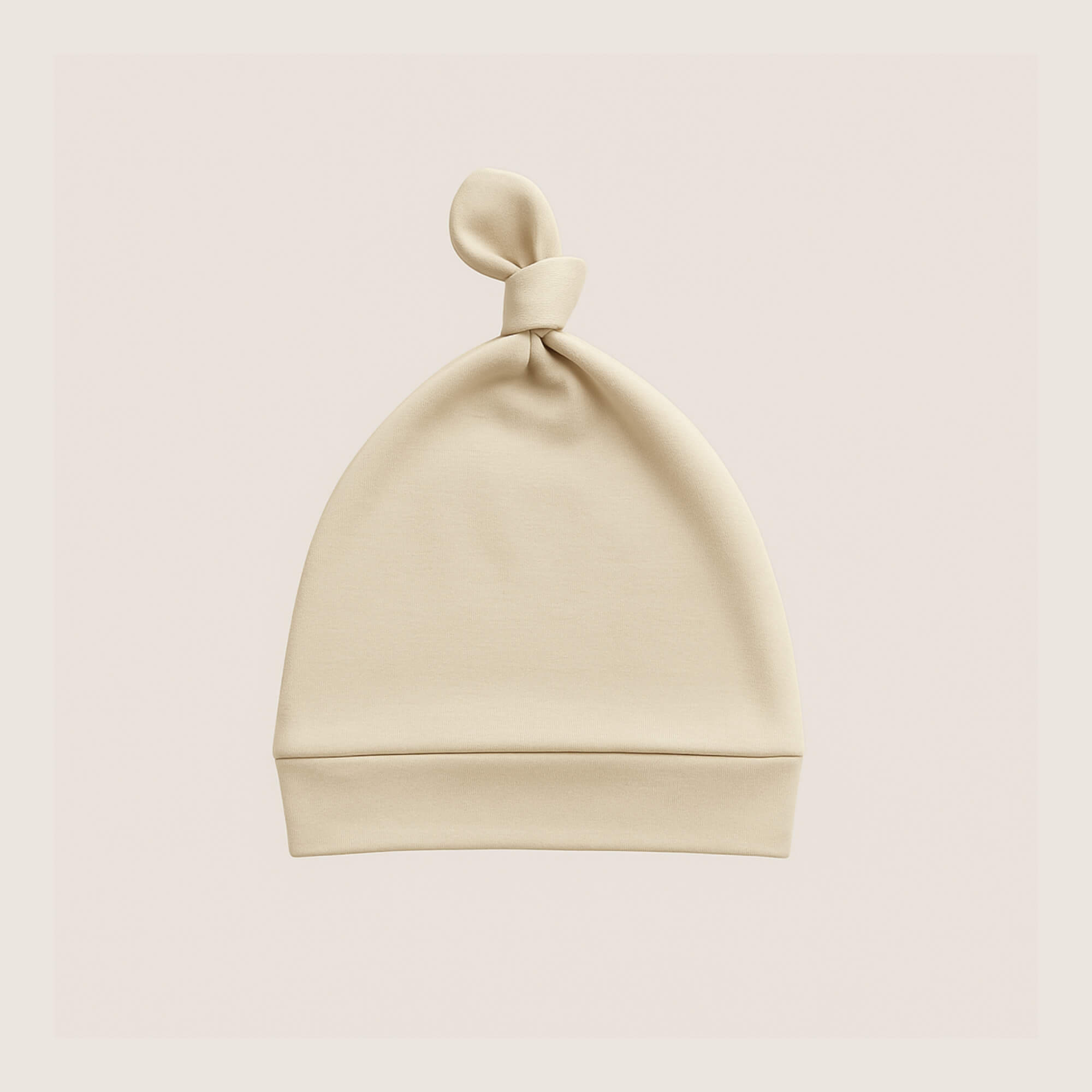 Light brown newborn bamboo baby hat
