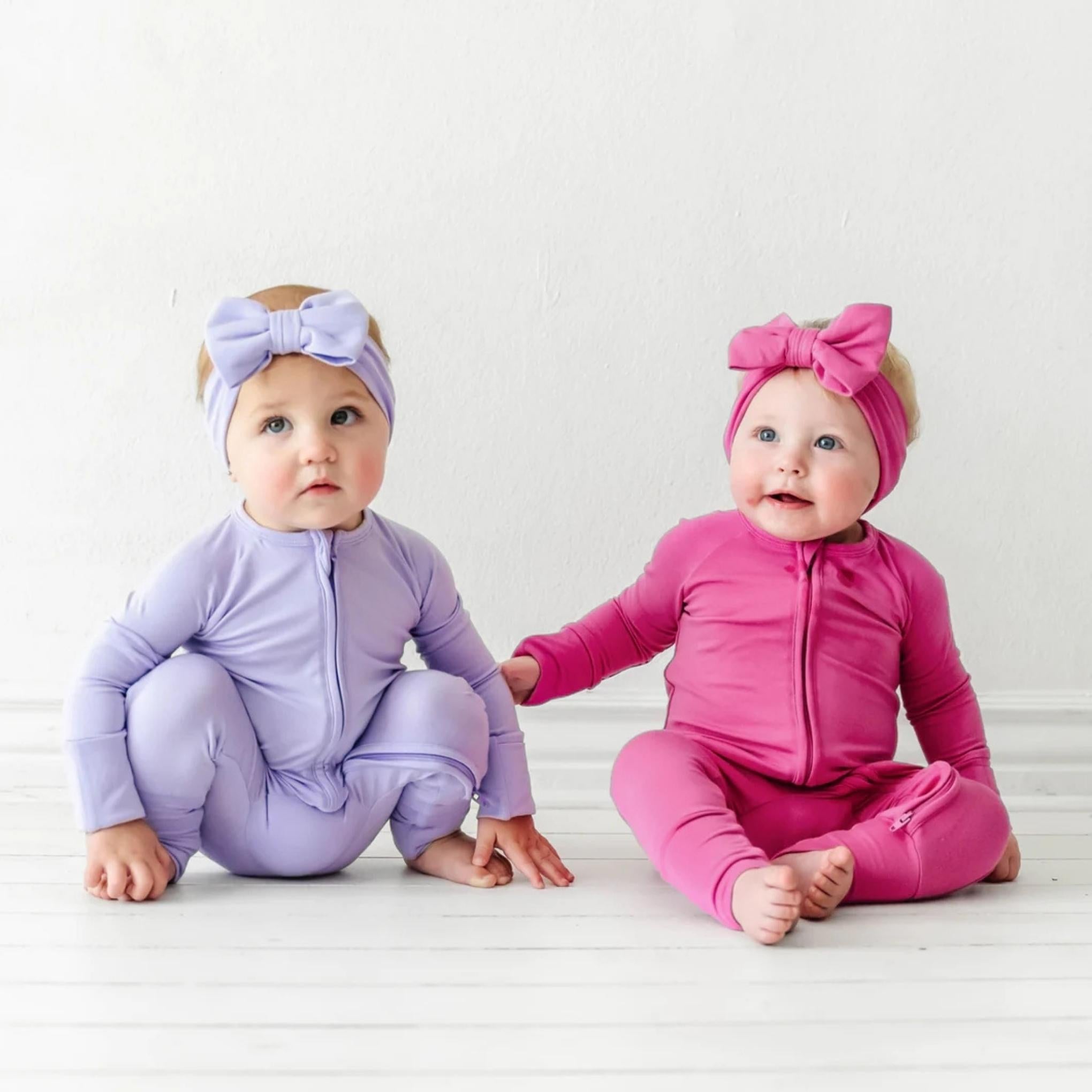 Bamboo Baby Grow Hypoallergenic, Breathable Sleepsuit Orchid