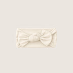 off white newborn baby bow front