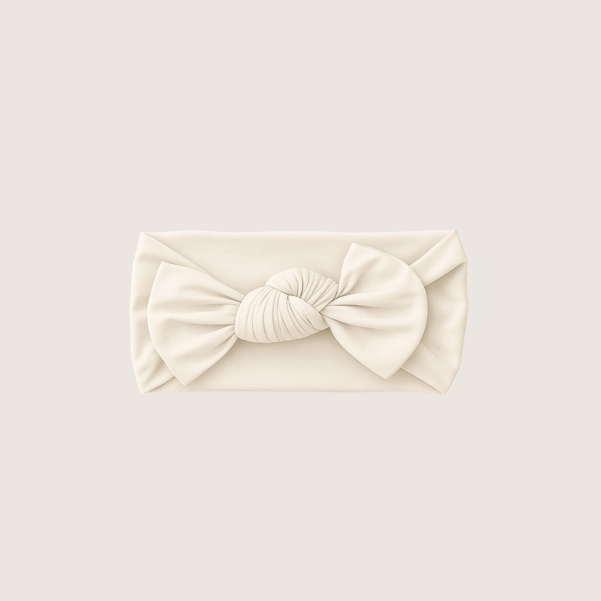 off white newborn baby bow front