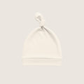 off white newborn baby hat front