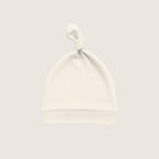 off white newborn baby hat front