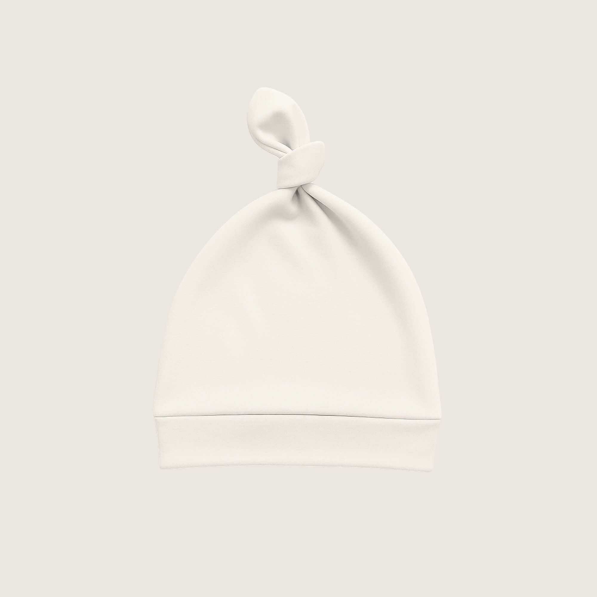 off white newborn baby hat front