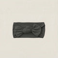 Knotted headband bamboo bow in grey