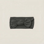 Knotted headband bamboo bow in grey