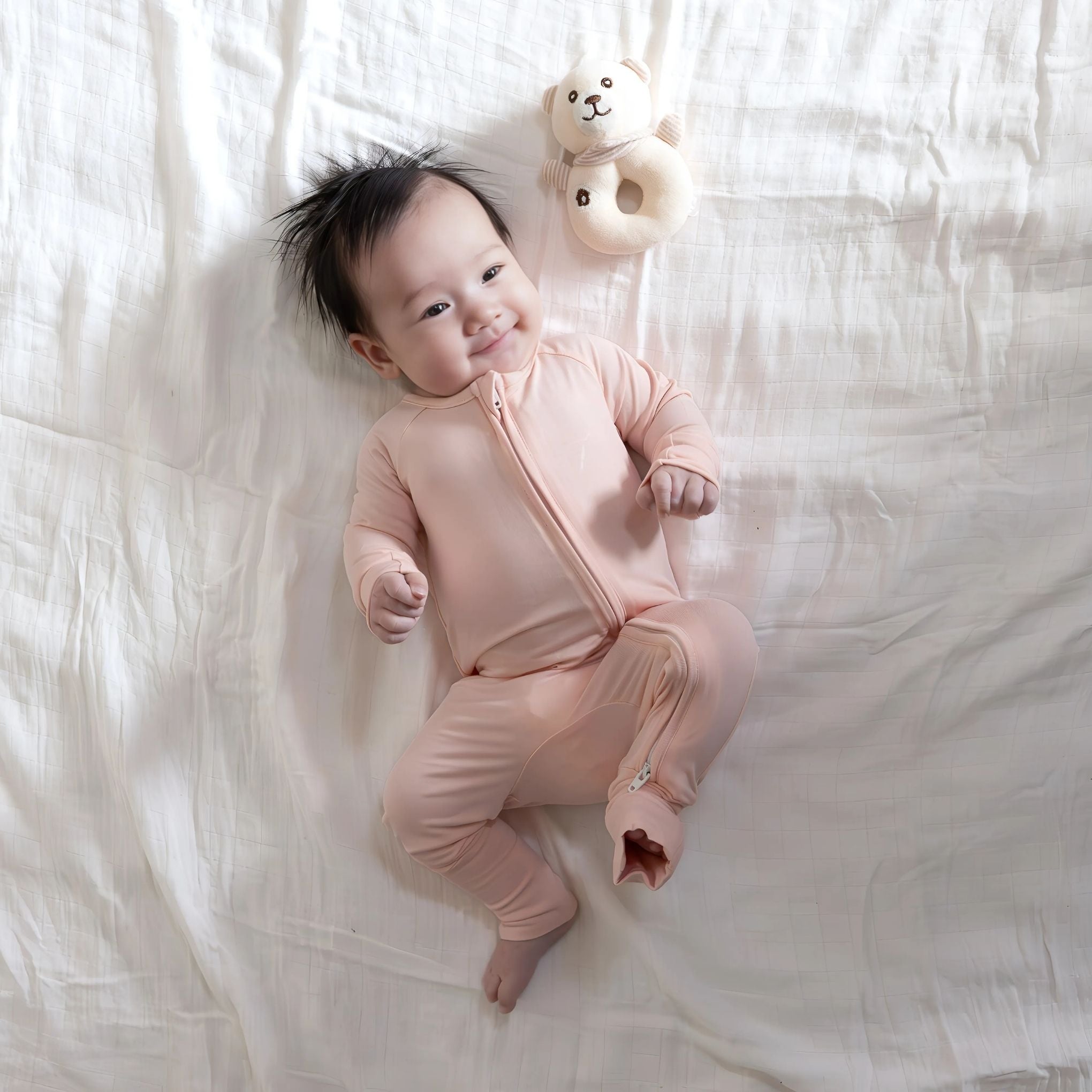 Luxe Bamboo Baby Grow | Rosy Glow