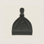 grey bamboo knotted hat front